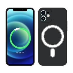 Θήκη Iphone 11 - Soft Flexible Silicone Rubber Full Coverage Shockproof Magsafe Case Apple - Μαύρο