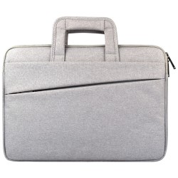 Universal Τσάντα Laptop/Tablet από μαλακό ύφασμα, με πλαϊνές τσέπες Γκρι